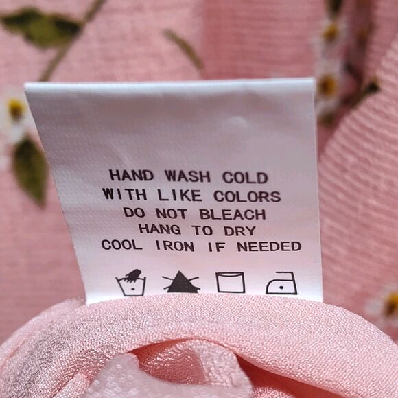 Code X Mode Maxi Dress Women Size S Peach Floral Smocked Sleeveless Spring Girly - Picture 12 of 12